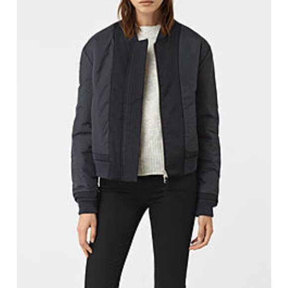 All Saints Jackets & Blazers - AllSaints Dixe Bomber Jacket Size S Womens Ink Blue $415